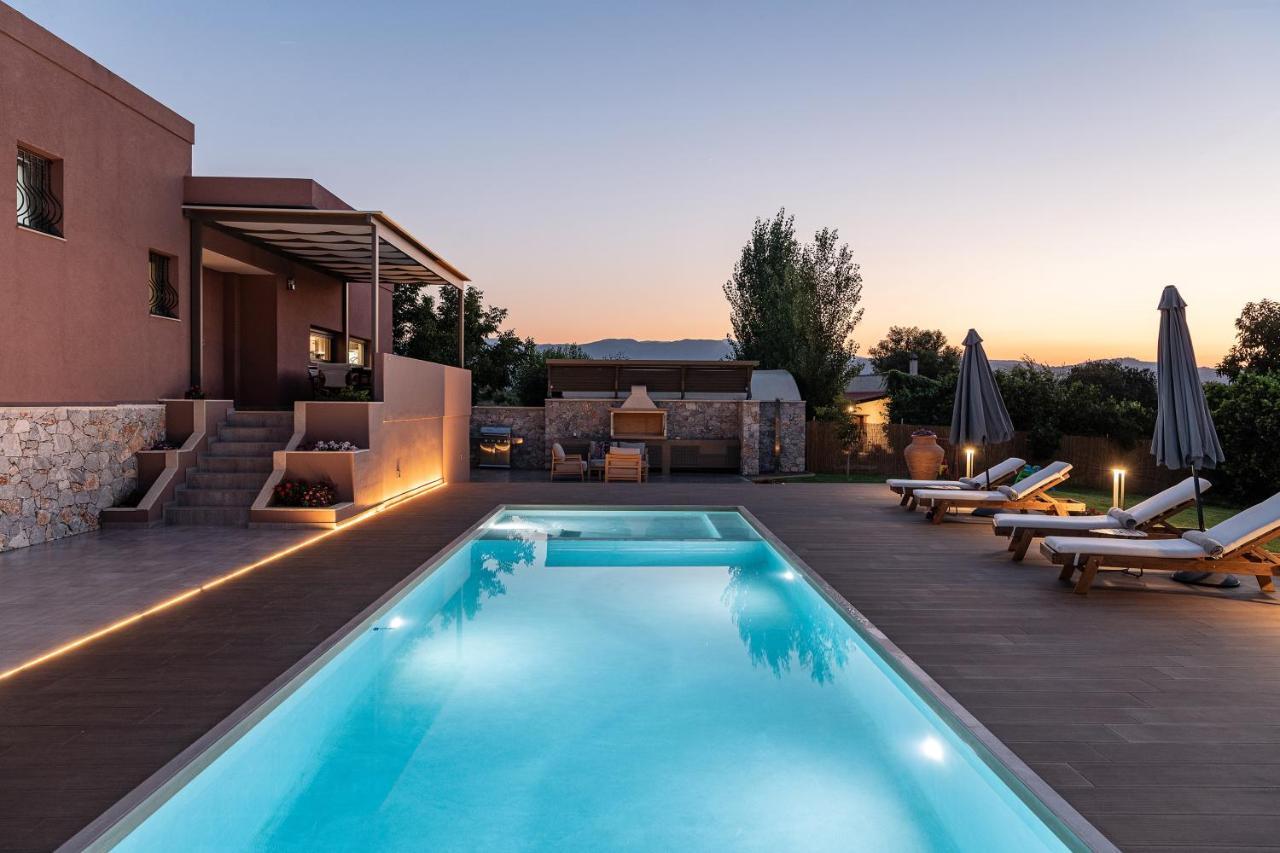 Villa Enny, 3 Bd With Private Heated Pool Agia  Exterior photo