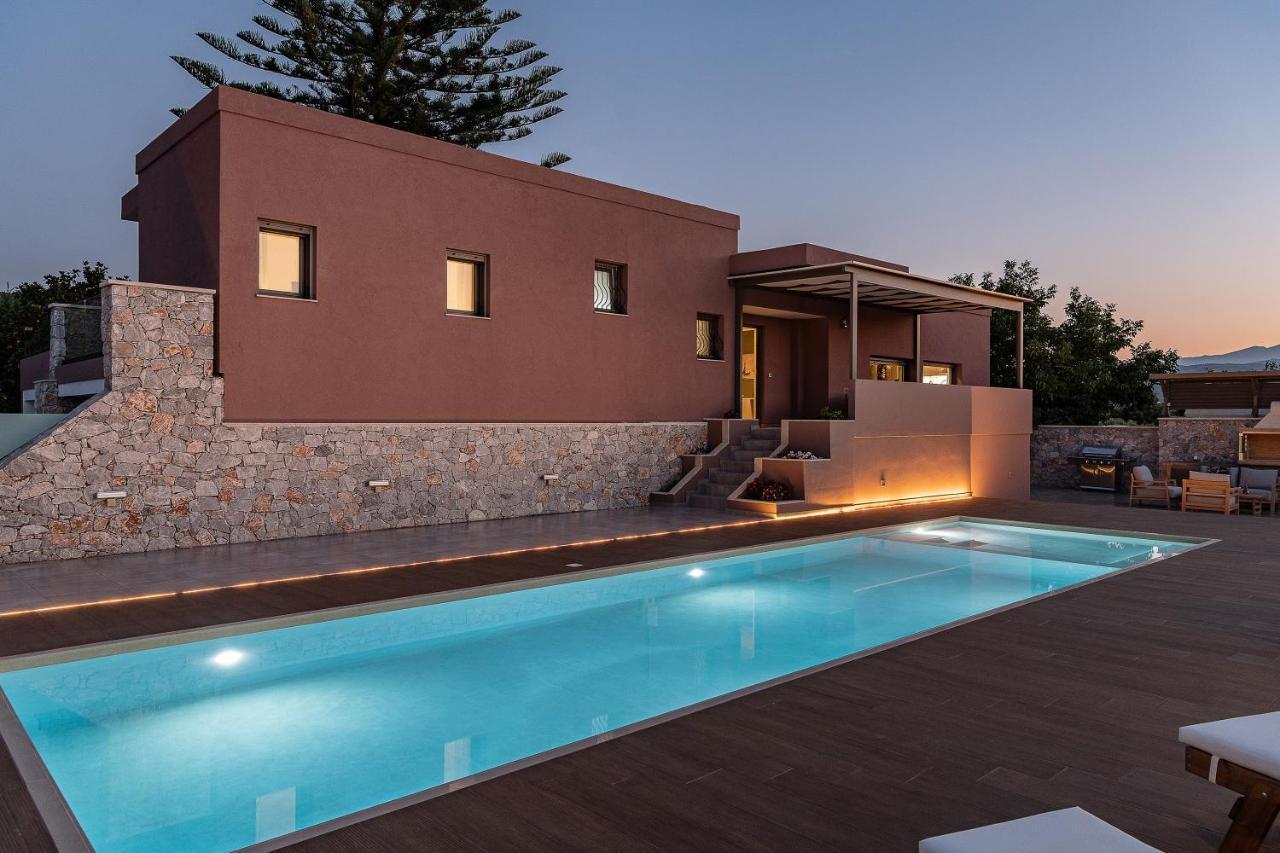 Villa Enny, 3 Bd With Private Heated Pool Agia  Exterior photo