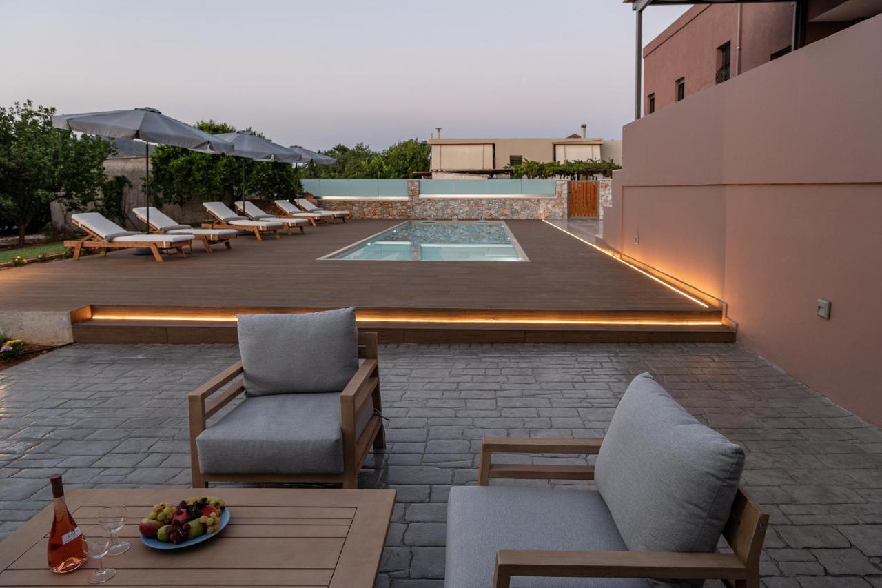 Villa Enny, 3 Bd With Private Heated Pool Agia  Exterior photo