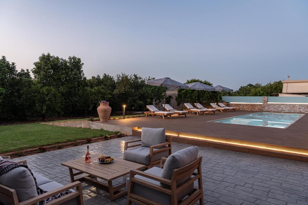 Villa Enny, 3 Bd With Private Heated Pool Agia  Exterior photo
